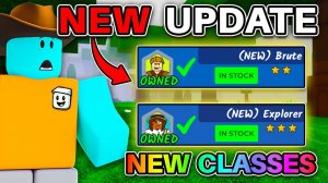 ОБНОВЛЕНИЕ И НОВЫЕ КЛАССЫ в игре 99 ночей в лесу в РОБЛОКС