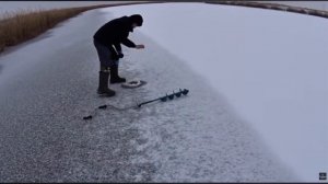 Я с батей на зимней рыбалке