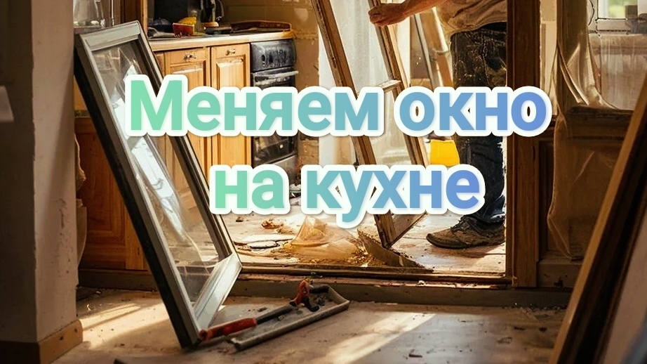 Меняем окно на кухне, ПРИКРУЧИВАЕМ линолеум, делаем перестановку