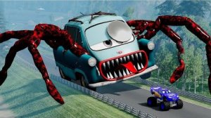 Эпический побег от Молнии Маккуина, Мака Робота Итера, Мэтра Итера_BeamNG.Drive