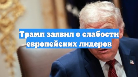 Трамп заявил о слабости европейских лидеров