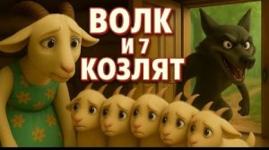Волк и семеро козлят 🐺🐐 - Сказка для маленьких!
