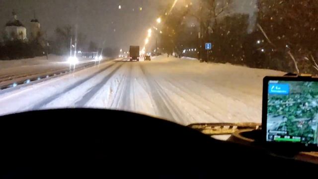 [166] Фуры буксуют, снегопад ｜ МКАД стоит ｜ Ночные приключения