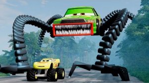 Эпический побег из Зомби Молния Маккуин Пожиратель, Хьюго Машин Пожиратель _BeamNG.Drive