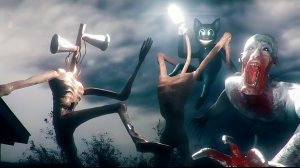 Битва монстров. Сиреноголовый, SCP-096 Скромник, Мультяшный кот, Светоголовый, и другие