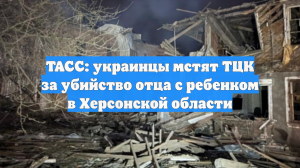 ТАСС: украинцы мстят ТЦК за убийство отца с ребенком в Херсонской области