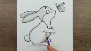 Как легко нарисовать Милейшего Кролика — Простые рисунки карандашом