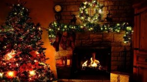 НОВОГОДНИЙ РЕЛАКС ВОЗЛЕ КАМИНА В УЮТНОЙ ОБСТАНОВКЕ звук костра треск в камине