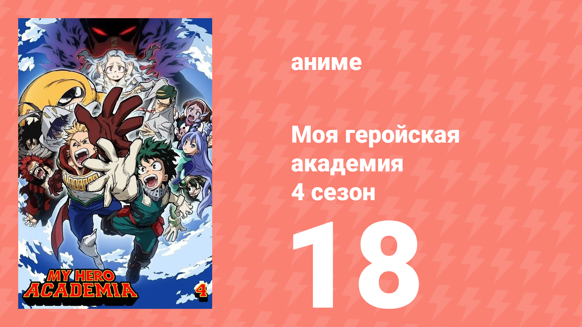 Моя геройская академия 4 сезон 18 серия (аниме-сериал, 2019) смотреть онлайн
