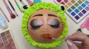 ASMR Makeup on Watermelon (Nc Talking)