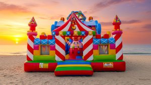 Коммерческий надувной батут «Парк развлечений 5» 12*6*7 м