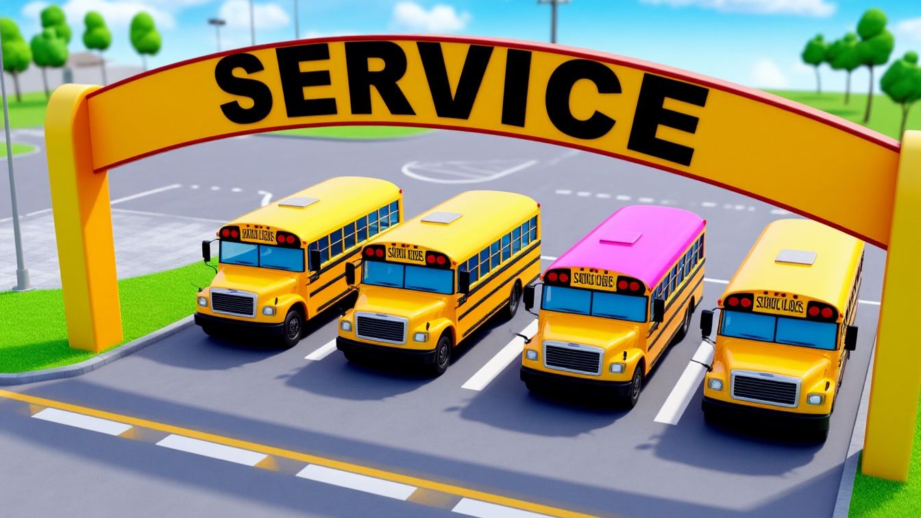 Мультики для детей, школьные автобусы, учим цвета и цифры на английском языке смотреть онлайн