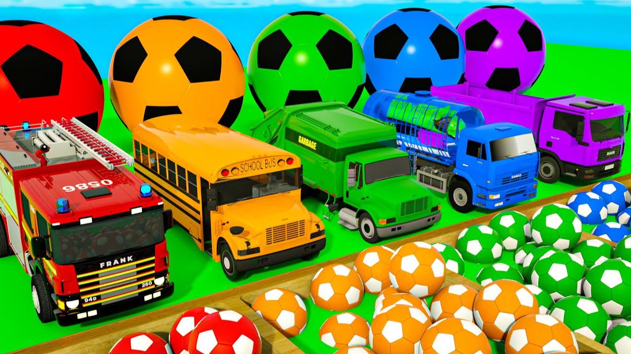 Развивашки для детей! Колёса на автобусе Колёса в форме футбольного мяча детские стишки и песенки