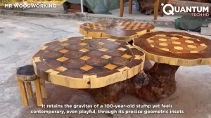 Строительство оригинального стола из дерева.