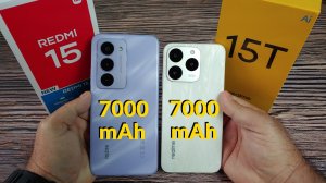Сравнение по автономности Redmi 15 и realme 15T с батареей 7000 мАч от 100% до 0% в Ютубе