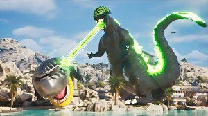 Пакмен-хищник против Годзиллы-чужого