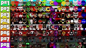 спрунки фаза 1-8 все персонажи микс но 8 фаза другая