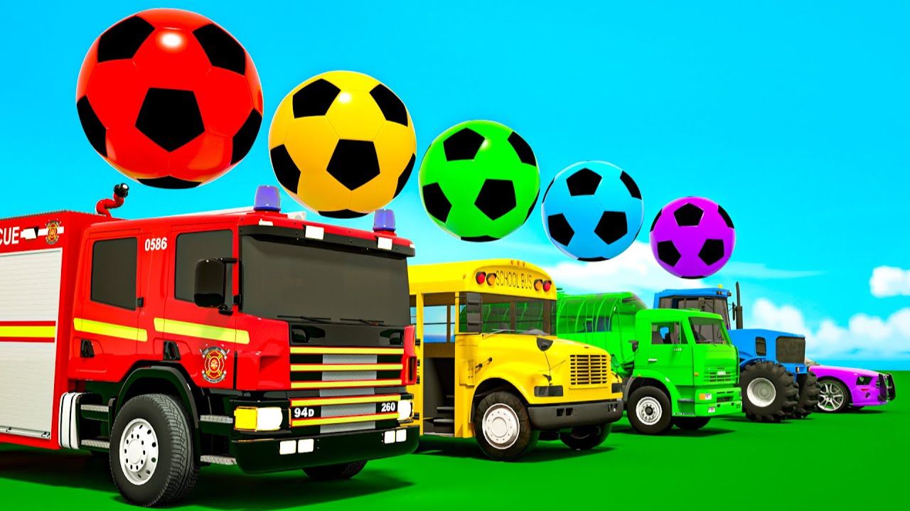 Английский для детей учим цвета и животных вместе с полицейской машиной мультики для малышей