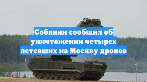 Собянин: силы ПВО сбили два дрона, летевших на Москву