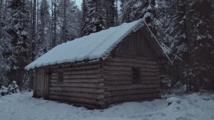 Живу в избушке на озере. Первый лёд.