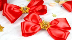 Бантик на ёлку за 5 Минут 🎀🎄  Новогодний декор своими руками Быстро, Просто, Красиво
