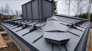 фальцевая кровля на беседке.