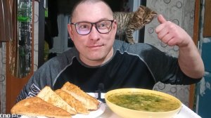 мукбанг/обжорыч/грибной суп/гренки жареные/