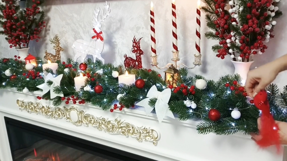 НОВОГОДНИЙ ДЕКОР. НАЧИНАЮ С КАМИНА.