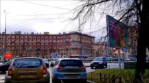 Заневский проспект и Заневская площадь (хмурый день 10 декабря 2025 года)