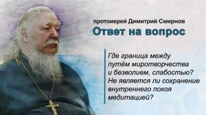 Где граница между путём миротворчества и безволием, слабостью?