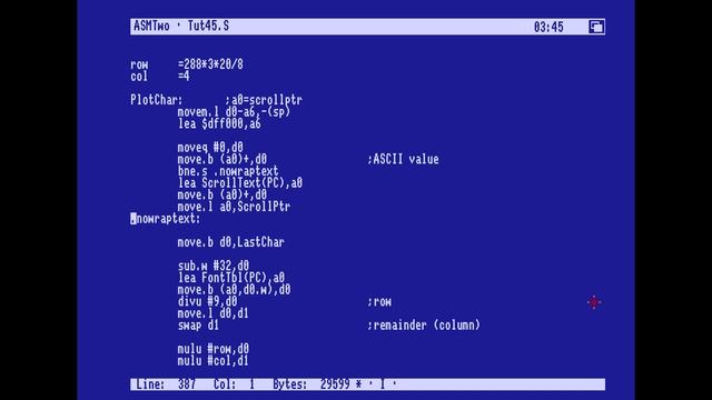 45.Amiga Hardware Programming 45 - Design Tweaks and Scroll Commands