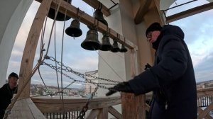 Колокольные звоны на колокольне Троицкого собора Псковского кремля (часть II), 9.01.2025 г