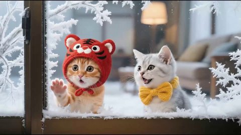 Котики и Зима