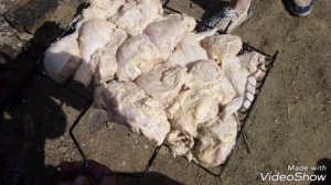 Маринуем курицу. Готовим на углях