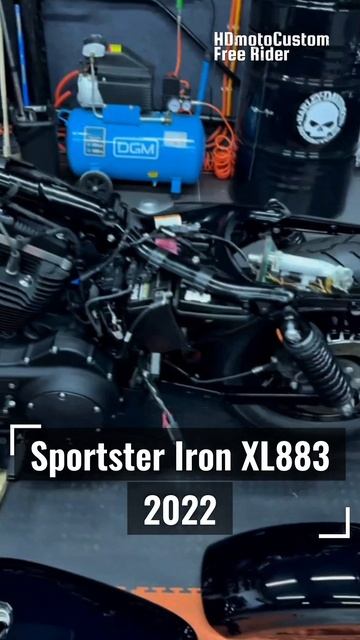 Sportster Iron 883 HarleyDavidson встречаем малярочку: Цвет настроения черный