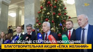 В Госдуме стартовала новогодняя благотворительная акция «Ёлка желаний»