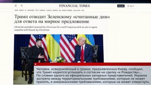 Дональд Трамп ждет ответ от Киева по мирному плану.