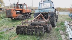 Дискование самодельной БДТ на МТЗ-80!