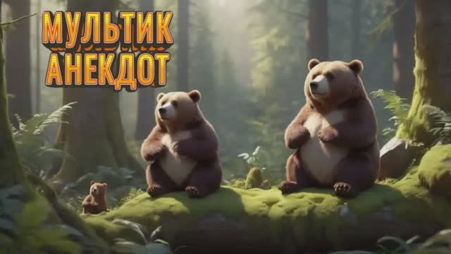 Мультик Анекдот два медведя #анекдоты #смешно #прикол #оченьсмешно #шутка