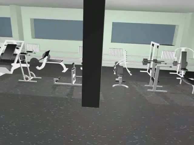 3D проект тренажерного зала.