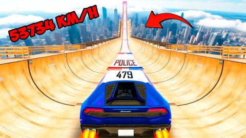 СПУСК БЕЗ ТОРМОЗОВ НА ДЛИННОМ ПОЛИЦЕЙСКОМ ЛИМУЗИНЕ ФЕРРАРИ В ГТА 5! ЭКСПЕРИМЕНТ GTA 5 ONLINE