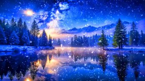 ❄️ ЗИМНЯЯ УСПОКАИВАЮЩАЯ МУЗЫКА ДЛЯ СНА 🎵 РАССЛАБЛЯЮЩАЯ МУЗЫКА ДЛЯ ДУШИ НА НОЧНОМ ОЗЕРЕ В ЛЕСУ
