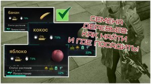 4 способа добыть семена кокосов, бананов и яблок в Once Human