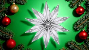 Новогодняя снежинка из бумаги своими руками ❄️❄️❄️