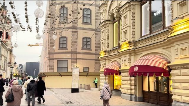 🎄Москва готовится к Новому году холодная дневная прогулка по зимнему городу❄️🏙️