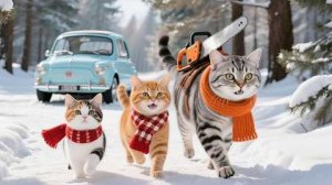 Ищем рождество вместе с папой-котом