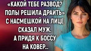 Какой тебе развод? Полы решила драить, с насмешкой сказал муж. А придя к боссу на ковер…