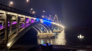 (Рыбинск-40) СВЕТОВОЕ ШОУ НА ВОЛЖСКОМ МОСТУ