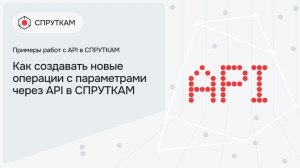 Как создавать новые операции с параметрами через API в СПРУТКАМ