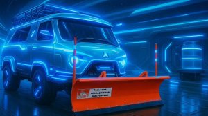 Отвал снегоуборочный  на стандартный автомобиль УАЗ 452 2206 3303 Буханка, Фермер, Головастик